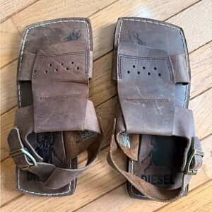 Diesel Women’s Dark Brown Leather Sandals